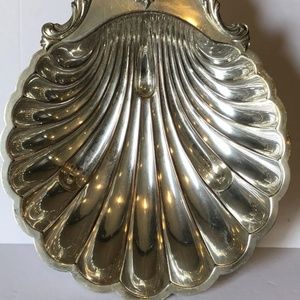Vintage EG Webster Antique Silver Shell Dish